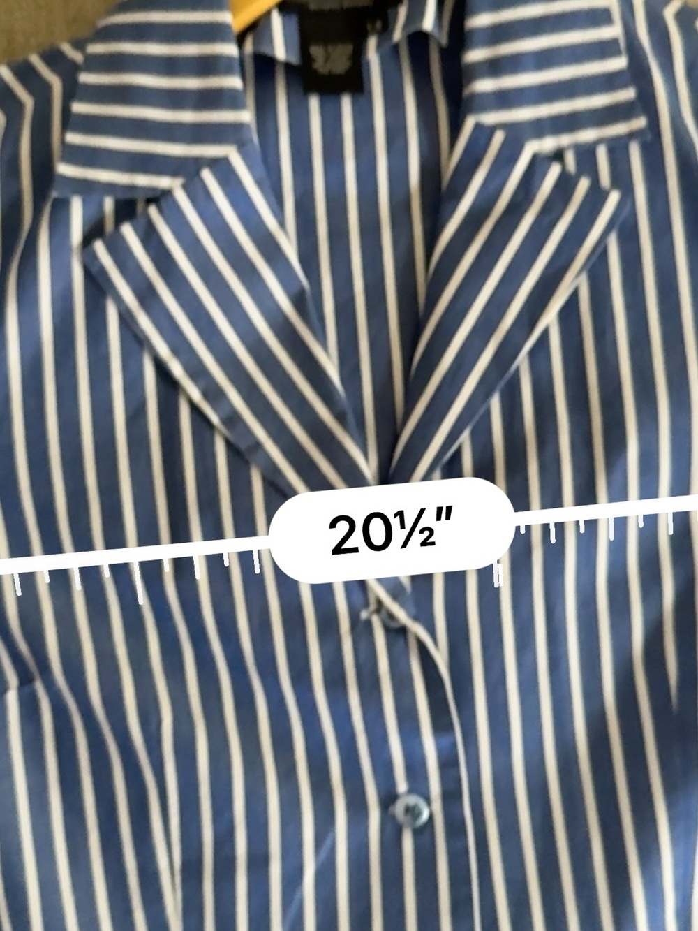 J. Peterman Blue & White Striped Cotton Shirt Dress Size 14 NWOT - Picture 9 of 10